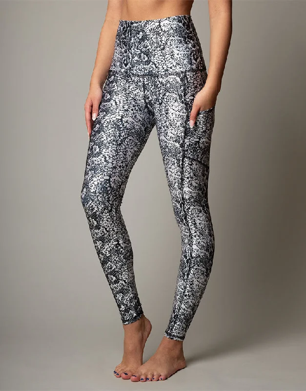 Ravenna Python Pocket Legging Fashionable Solid Color Tights