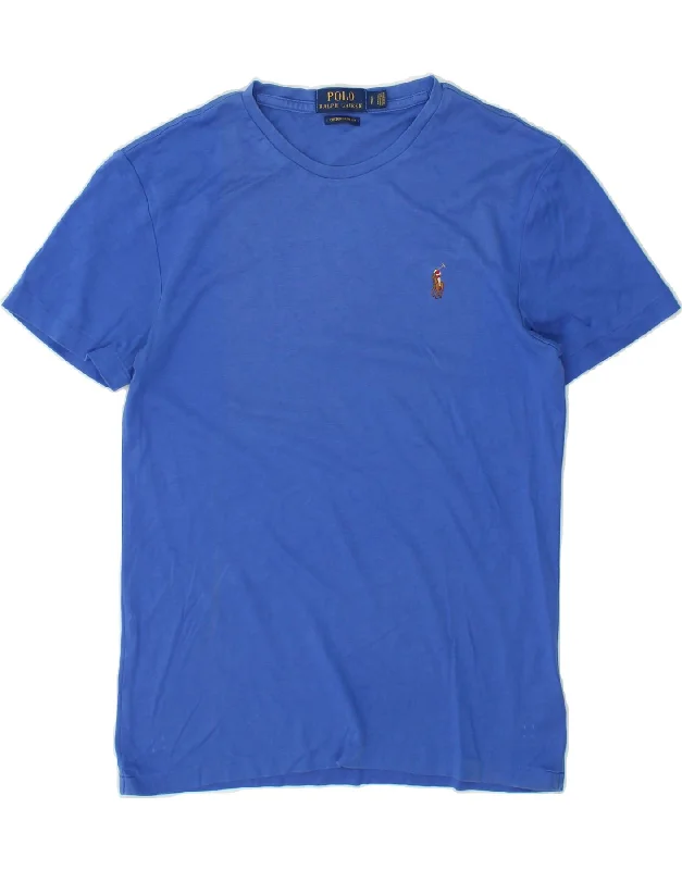 POLO RALPH LAUREN Mens Custom Slim Fit T-Shirt Top Small Blue Cotton Boxy Fit Fitted Loose POLO RALPH LAUREN Mens Custom Slim Fit T-Shirt Top Small Blue Cotton Boxy Fit Fitted Loose
