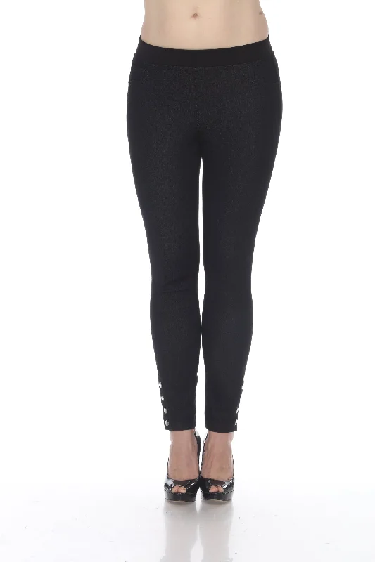 "Bree" Black Pull On Pants Sleek Black Pants