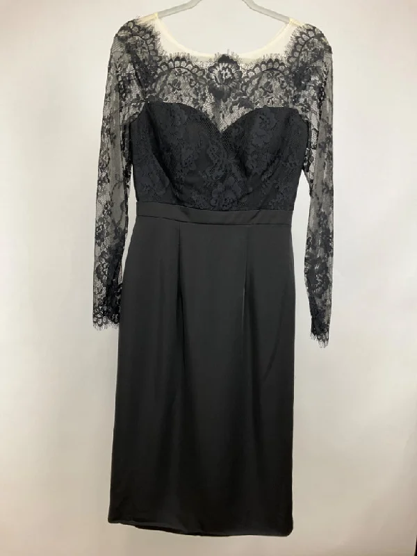 NWT Lucci Lu Black Lace Cocktail Dress Sz 8 Pencil Office Professional