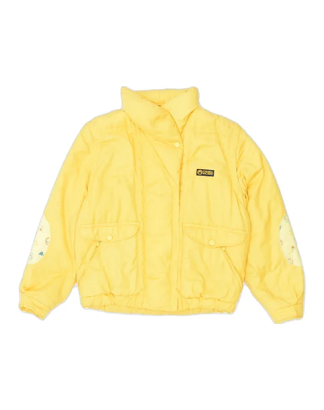 CIESSE PIUMINI Womens Padded Jacket IT 44 Medium Yellow Polyester Collared Jacket Crew Neck Jacket Turtle Neck Jacket CIESSE PIUMINI Womens Padded Jacket IT 44 Medium Yellow Polyester Collared Jacket Crew Neck Jacket Turtle Neck Jacket