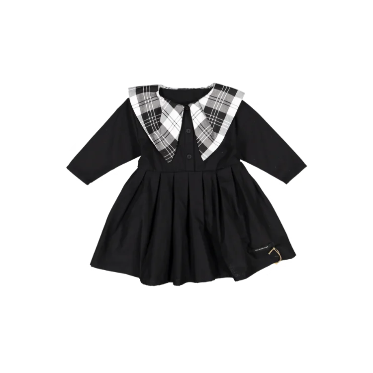 Punk Pleated Dress-Black/White Tunics Top rated