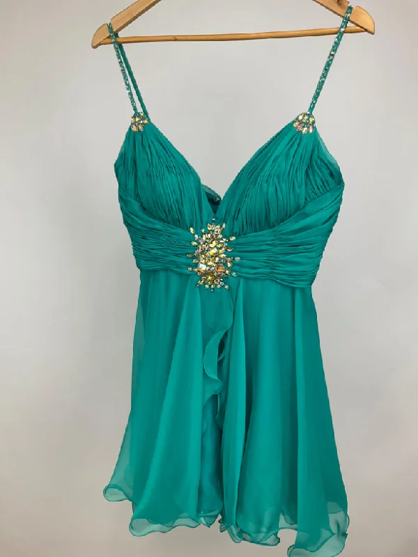 MAC DUGGAL TEAL COCKTAIL DRESS SZ 10 Tunics Fashionable trendy