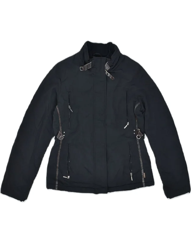 GEOX Womens Respira Windbreaker Jacket UK 10 Small Black Polyester Cotton Jacket Linen Jacket Terry Jacket