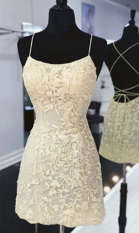Embellished Short Yellow Cocktail Prom Dresses String Back P581 Tunics Chinos classic Embellished Short Yellow Cocktail Prom Dresses String Back P581 Tunics Chinos classic