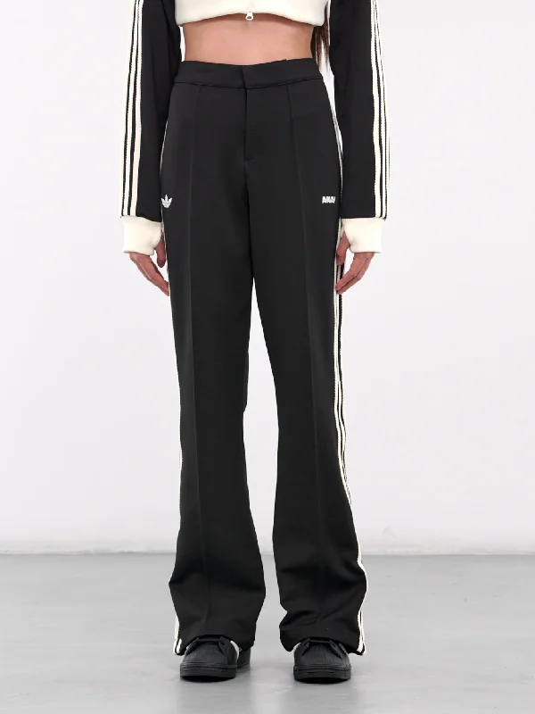 AVAVAV Track Pants (JD5979-BLACK) Chic Faux Leather Pants