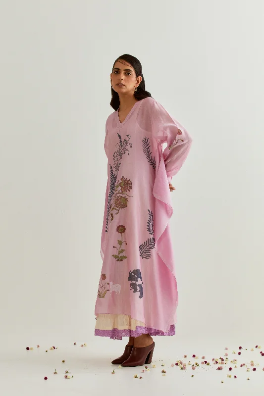 Chanderi Purple Dress Tunics Satin smooth