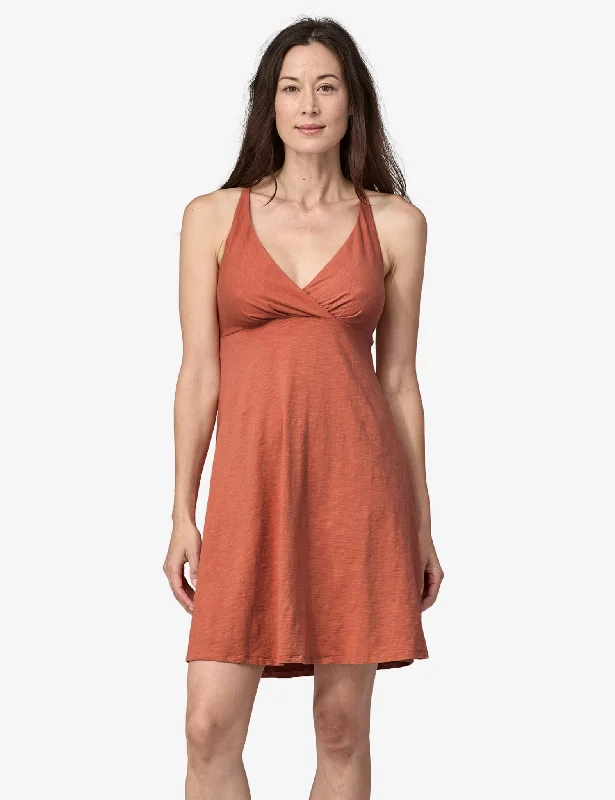 Patagonia Women's Amber Dawn Dress - Sienna Clay Tunics Stylish elegant