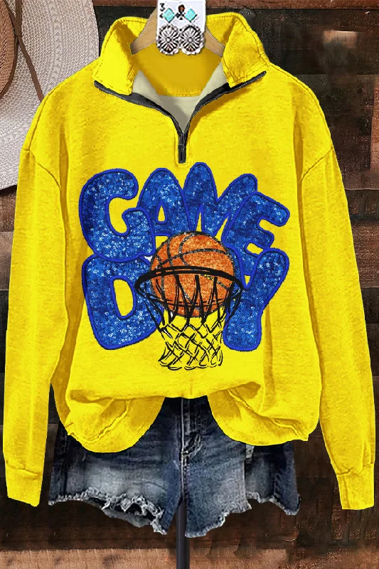 Elegant Contrast Color Basketball Sweatshirt Hoodie with Reflective Safety Nightwear