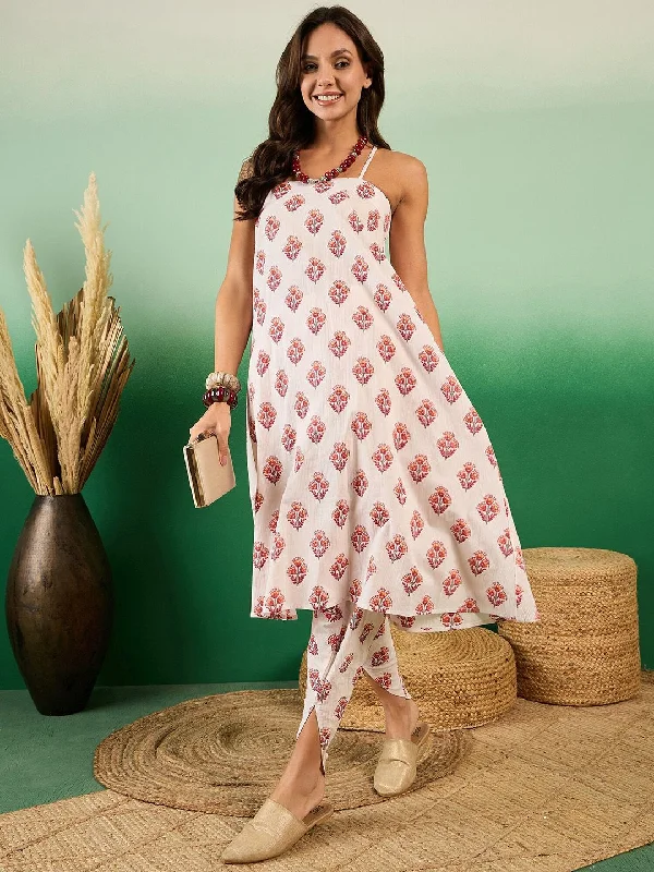 Sangria Printed Pure Cotton Kurta With Dhoti Pants Trendy Printed Pants
