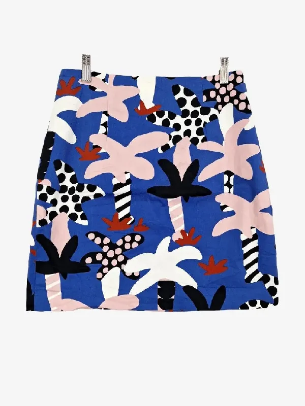 Gorman Palms Pencil Mini Skirt Size 12 wool skirt thick