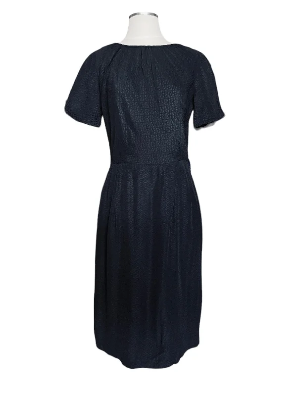 Vintage 1960s Black Textured Dress by Parkshire Tunics Long Elegant
