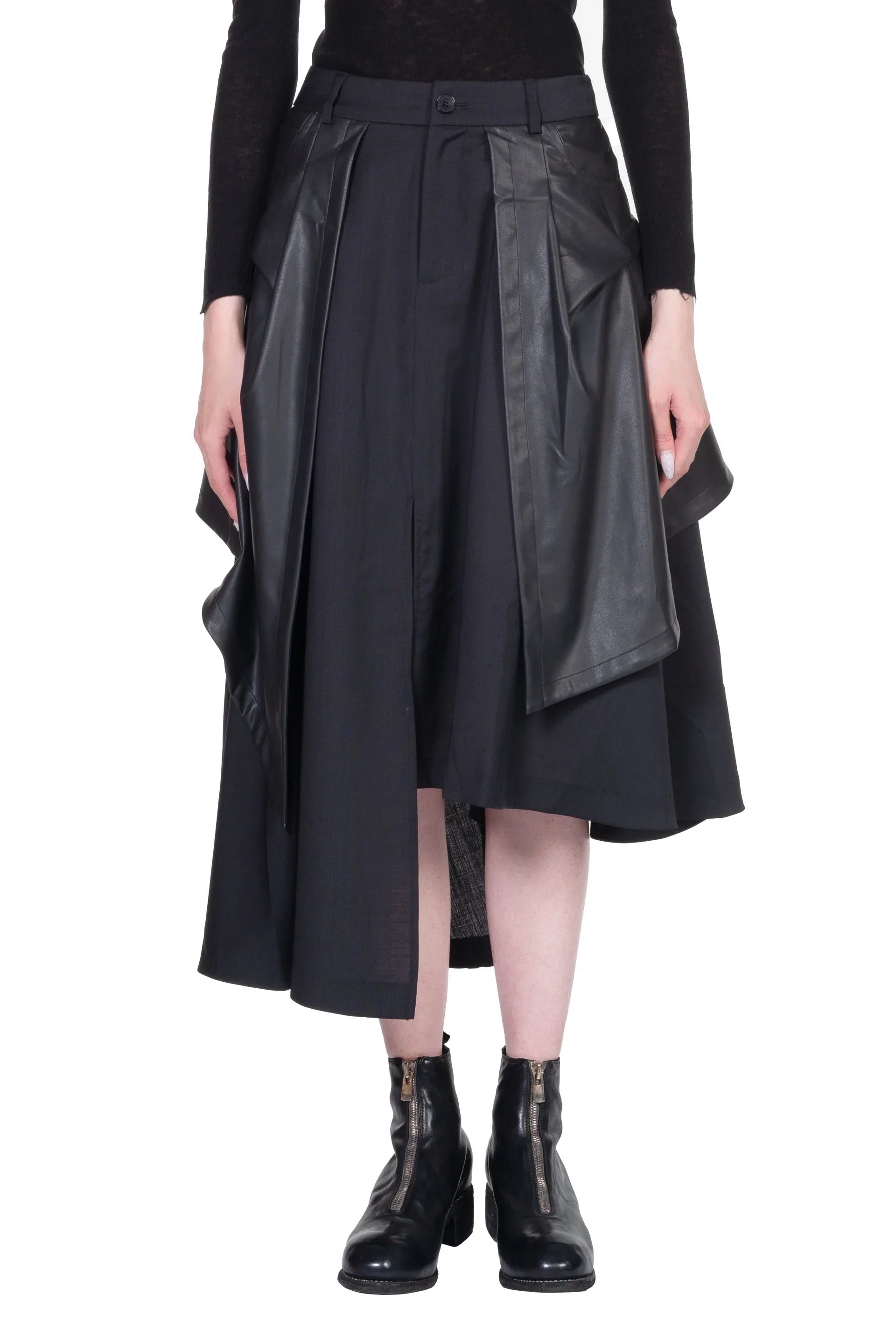 Asymmetric Layered Skirt relaxed fit skirt
