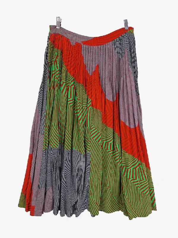 Elk Funky Pleated Spring Maxi Skirt Size 12 chiffon skirt airy