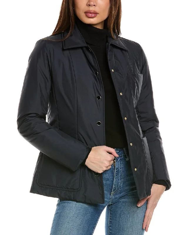 Lafayette 148 New York Three Pocket Jacket Trench Coat Raincoat Waterproof Jacket