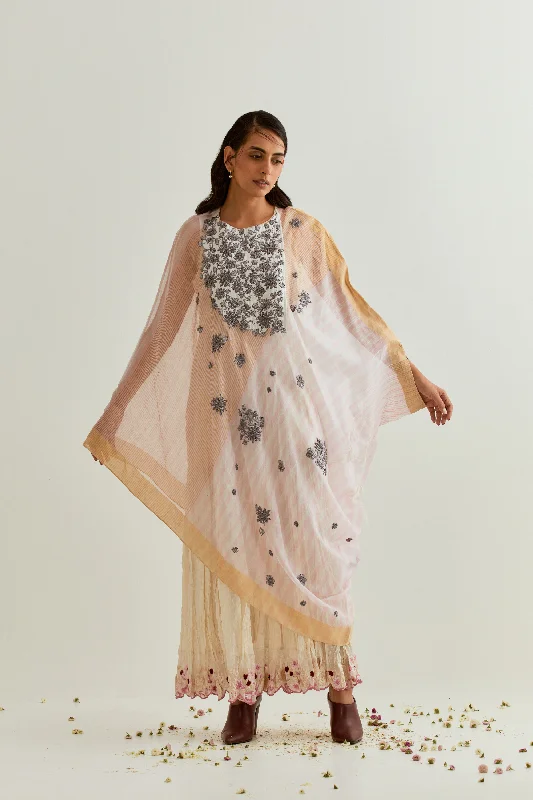 Chanderi Pink Dress Tunics Denim casual