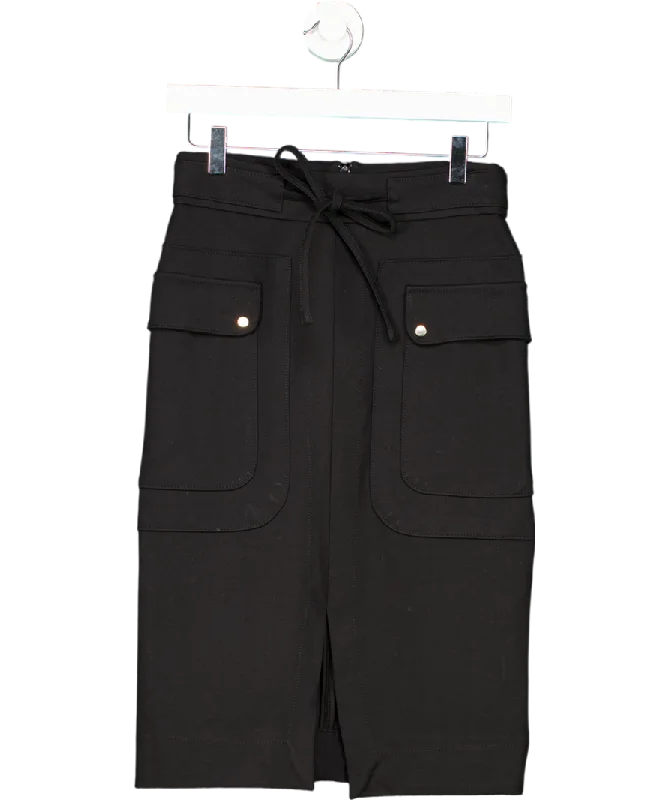 ME&EM Black Cargo Pocket Skirt UK 6 wool skirt warm