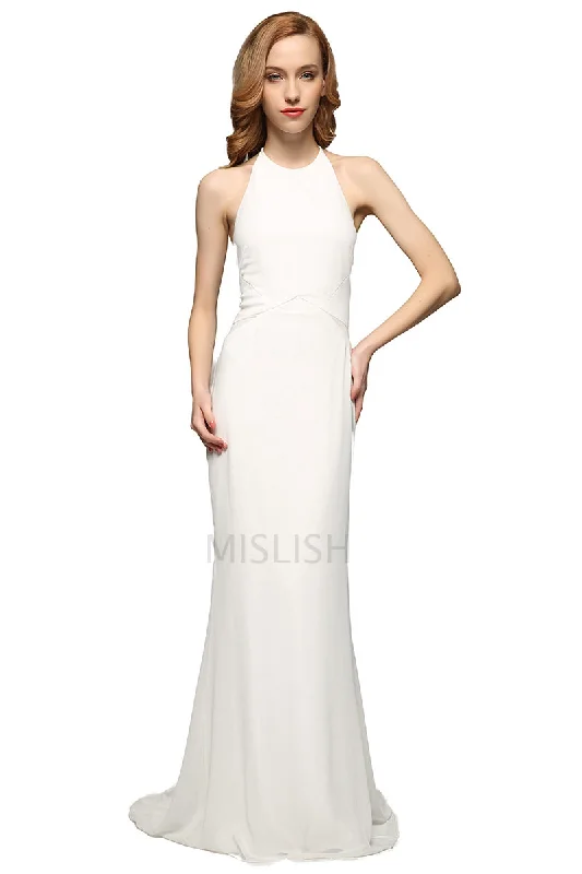 Rita Ora Inspired White Halter Evening Party Dress Tunics Review highly