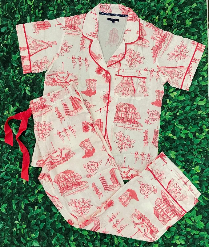Tyler Toile Pajama Pant Set-Azalea Stylish Harem Pants