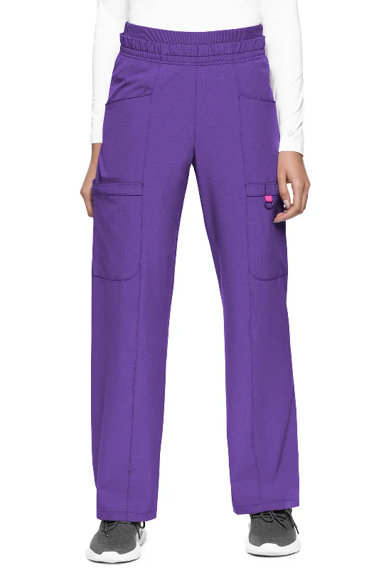 High Rise Pull-on Wide Leg Cargo Pant By Medcouture(AMP) XS-XL / Purple Surge Chic Black Leggings