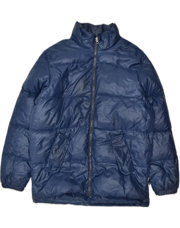 CIESSE PIUMINI Womens Padded Jacket IT 48 Large Blue Polyamide Tailored Jacket Straight Jacket A-Line Jacket