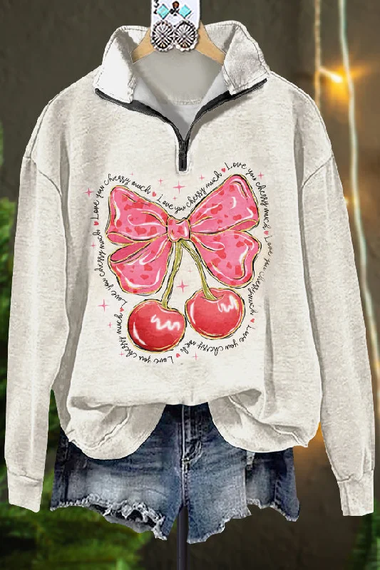 Classic Valentine's Day Graphic Print Sweatshirt Hoodie with Patch Decorative Personalized