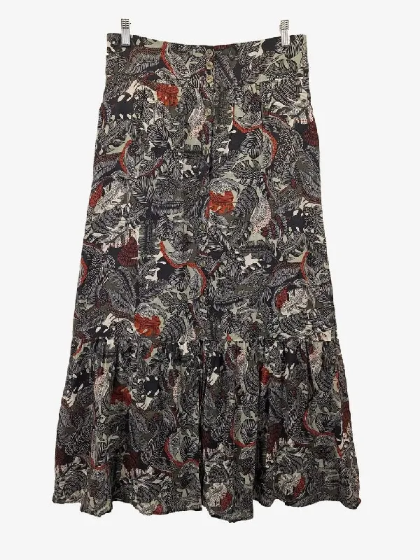 Morrison Timeless Micah Printed Maxi Skirt Size 10 corduroy skirt cozy