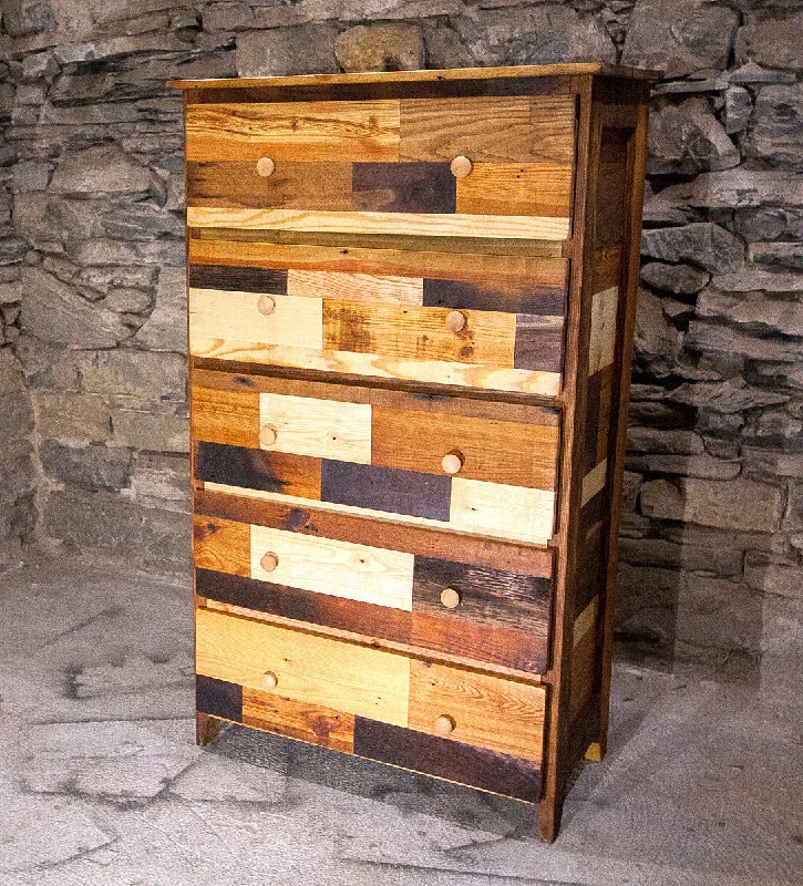 Reclaimed Wood Dresser, Tallboy Dresser, Patchwork Dresser, Wood Dresser, Solid Wood Dresser, Boho Bedroom Furniture, Patchwork Furniture Boat Neckline Classic Reclaimed Wood Dresser, Tallboy Dresser, Patchwork Dresser, Wood Dresser, Solid Wood Dresser, Boho Bedroom Furniture, Patchwork Furniture Boat Neckline Classic