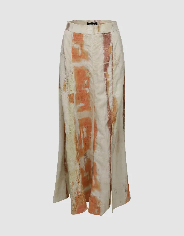 Printed Midi Fishtail Skirt lace skirt romantic