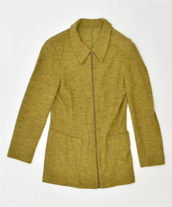 VINTAGE Womens Full Zip Blazer Jacket UK 8 Small Green Chenille Fabric Brocade Fabric Lace Fabric VINTAGE Womens Full Zip Blazer Jacket UK 8 Small Green Chenille Fabric Brocade Fabric Lace Fabric