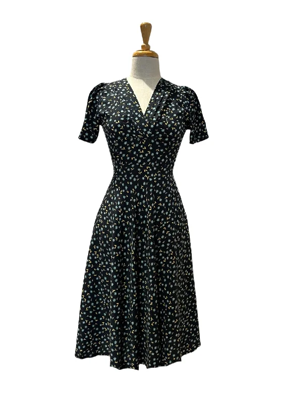Colleen Blue Floral Dress Tunics Trousers formal