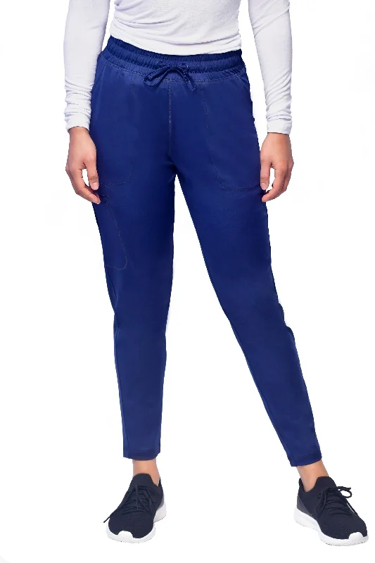 Elastic Waist Tapered Pant By MediChic XXS-5X / Navy Soft Wool Pants