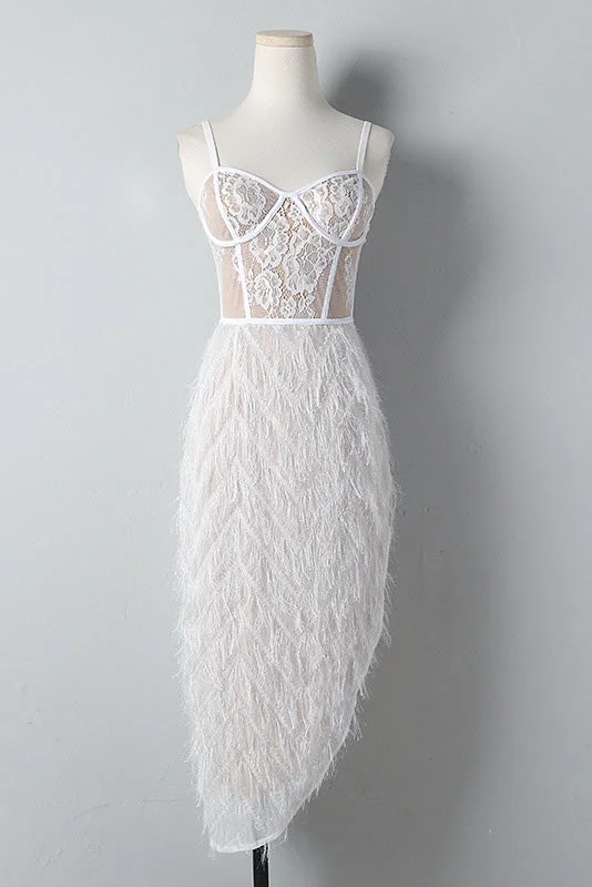 Sexy White Sweetheart Cocktail Party Dresses Pleated Skirt Elegant