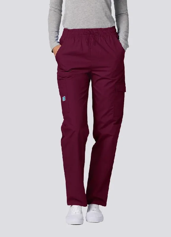 Multipocket Cargo Pants By Adar(Petite) XXS-3XL / BURGANDY High-Waist Jeans