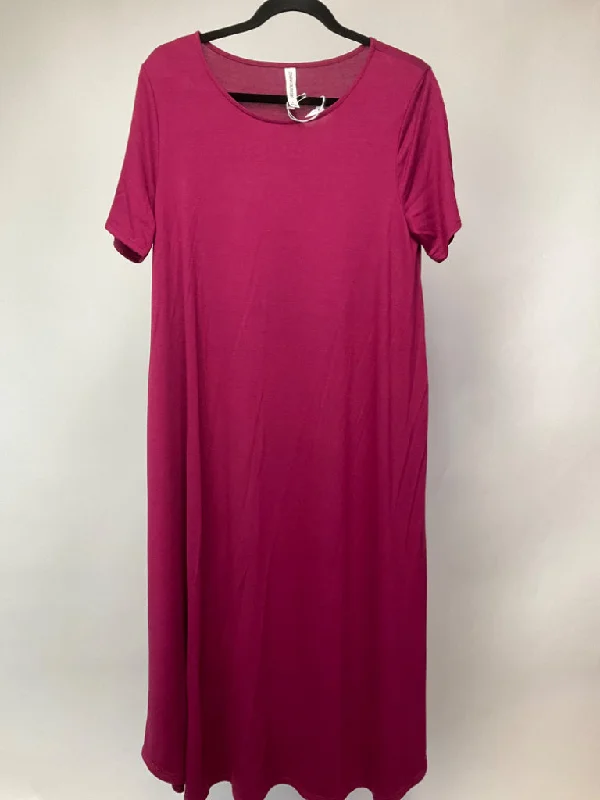 Zenana Outfitters Burgundy Dress sz L Elegant Long Evening