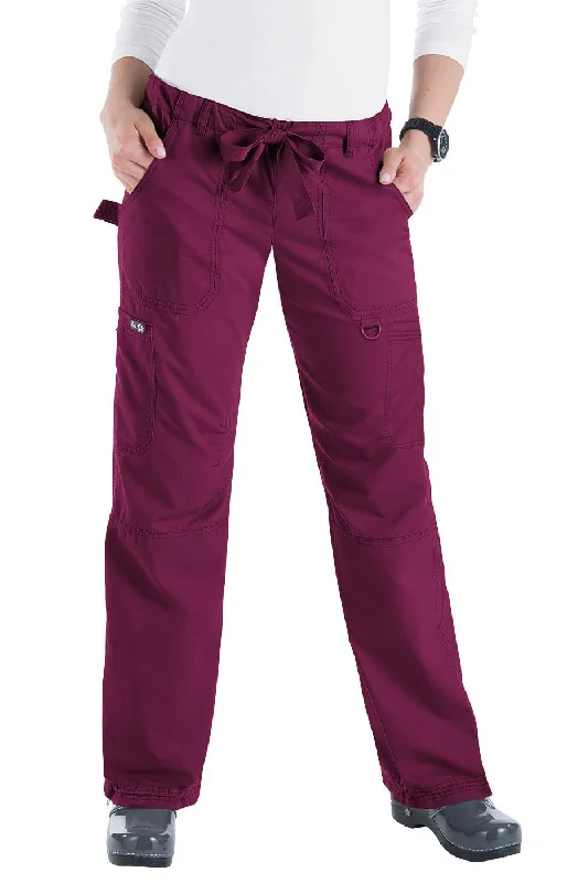 Lindsey Pant by KOI(Tall) XS-3X / Wine Comfortable Cargo Pants