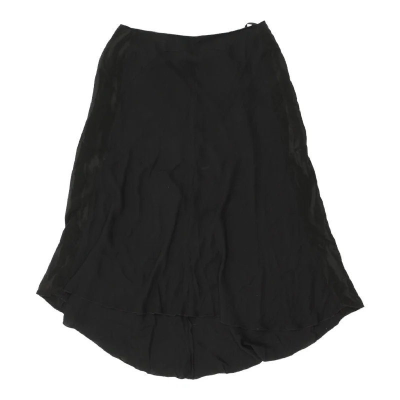 Valentino Womens Long Black Skirt | Vintage High End Luxury Designer VTG chiffon skirt delicate Valentino Womens Long Black Skirt | Vintage High End Luxury Designer VTG chiffon skirt delicate