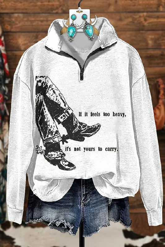 Western Stop Anxiety Zip Sweatshirt Graphic Hoodie Design Print