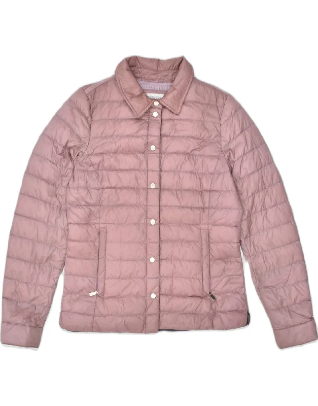 GEOX Womens Padded Jacket UK 8 Small Pink Nylon Rayon Jacket Velvet Jacket Corduroy Jacket