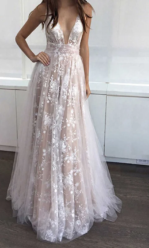 Long Sheer Illusion V-neck Prom Dress with Flower Applique Embellishment P540 Tunics Timeless classic Long Sheer Illusion V-neck Prom Dress with Flower Applique Embellishment P540 Tunics Timeless classic