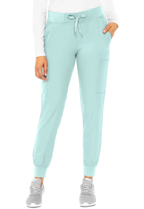 Jogger Athletic  Pant by(MC Insight) Med Couture (Regular) XS-5XL / Arctic Aqua Fashionable Button-Up Pants