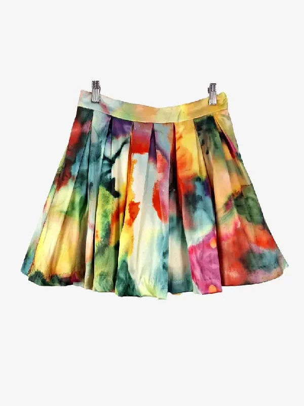 Paper Heart Watercolour Lily Bloom Mini Skirt Size 12 cotton skirt soft
