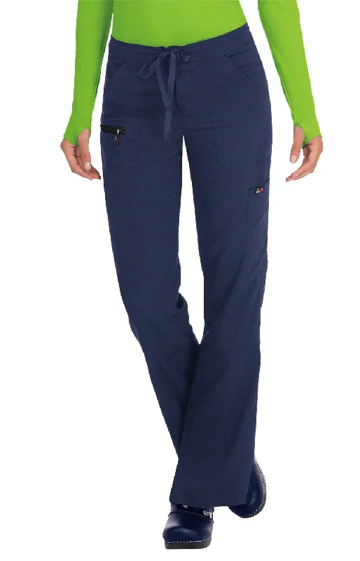 Peace Pant Regular  by KOI XXS-5XL / Navy Trendy Palazzo Pants