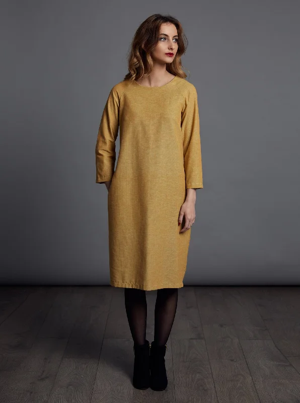 The Gathered Dress by The Avid Seamstress Boatneck Modish Everyday