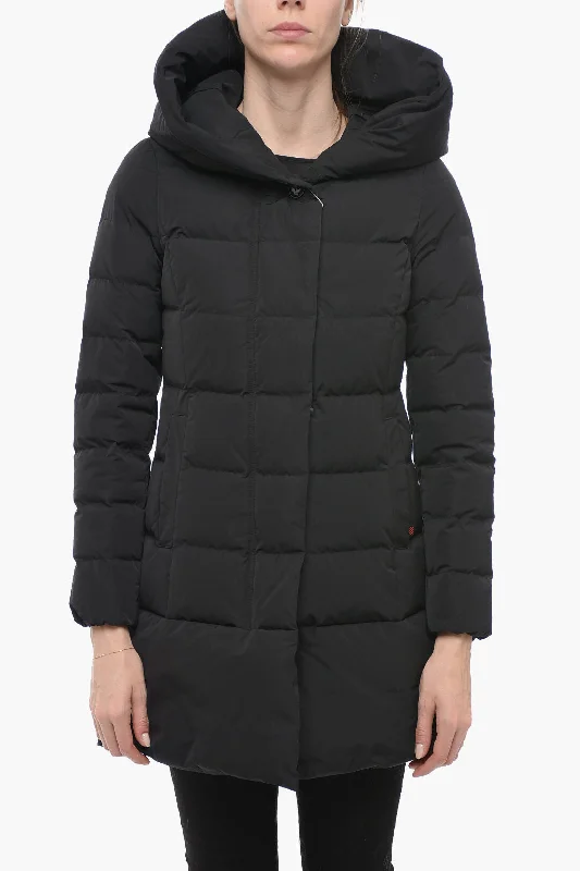 Woolrich PUFFY PRESCOTT Long Down Jacket with Hood Xxs Standard size Denim Jacket Leather Jacket Suede Jacket