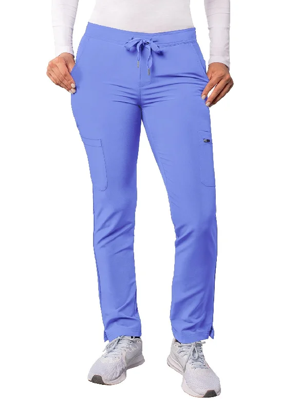 Women's Skinny Leg Cargo Drawstring Pant by Adar XXS-3XL / Ceil Blue Stylish Slim Trousers