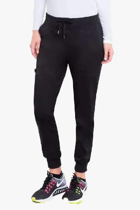 Jogger Yoga Scrubs Pants (Petite) by Med Couture(MC Touch)  XS-XL / Black Modern Bootcut Pants
