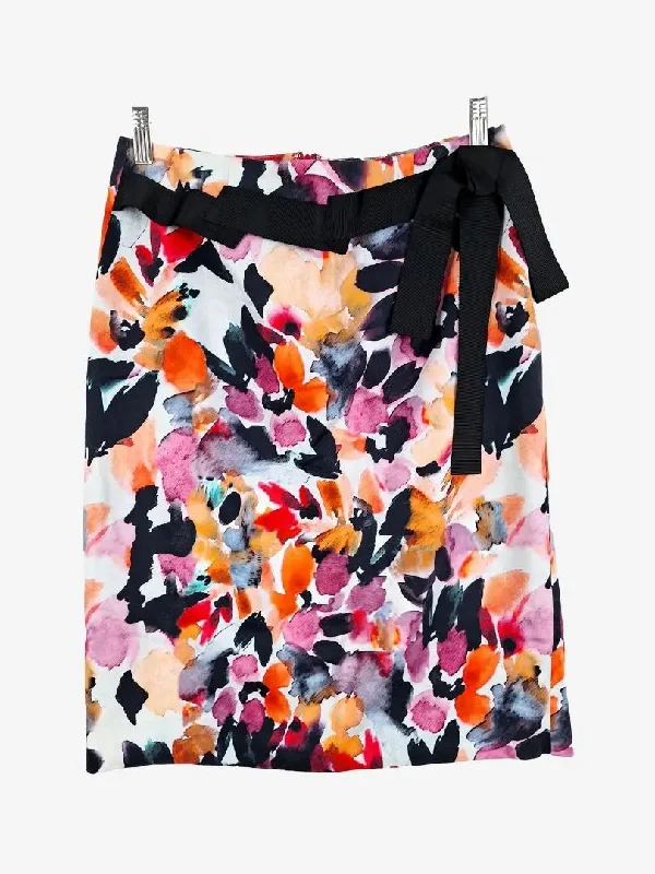 Alannah Hill Stretch Watercolour Pencil Mini Skirt Size 12 leather skirt durable