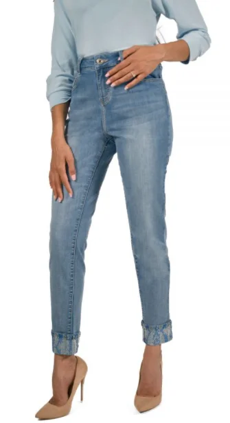 Light Blue Denim Pant Stretch Fit Pants