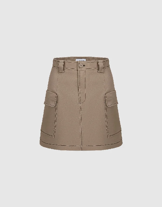 Mini A-Line Skirt chiffon skirt delicate